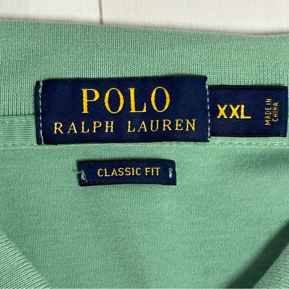 Polo Ralph Lauren men’s size XXL classic fit polo short sleeve shirt (green) - Picture 9 of 12